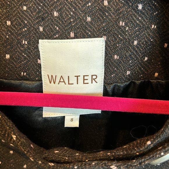 Walter brown with pink threads 3/4 quarter length sleeve jacket size 8 - Picture 2 of 3